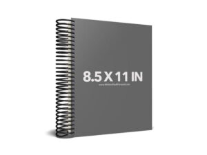 Book Mockup -Notebook 8.5x11-NBBW3