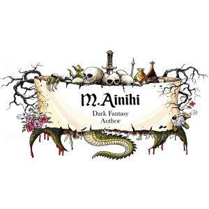 M. Ainihi Author Logo - passionate independent author writes dark fantasy